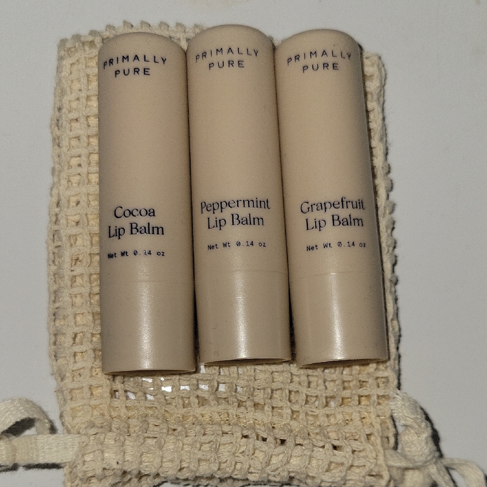 3 Primally Pure Lip Balms